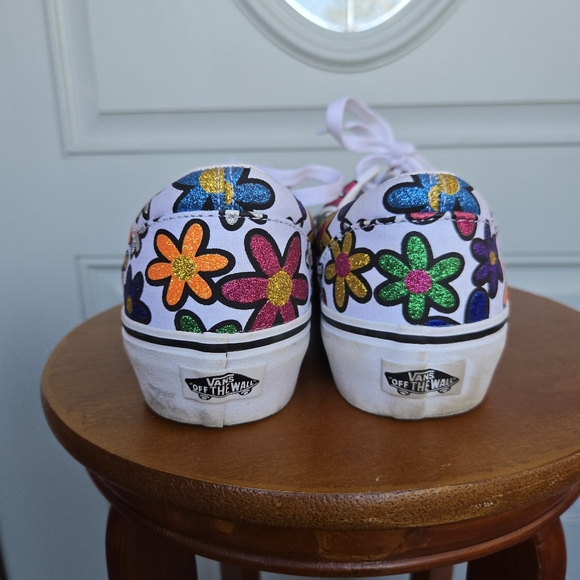 VANS Era Platform Glitter Daisies Stackform Sneakers - Picture 4 of 8
